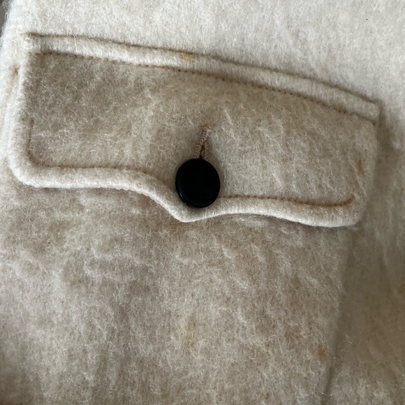 Classic Cream Wool Jacket with Multicolor Stripes - Picture 5 of 8